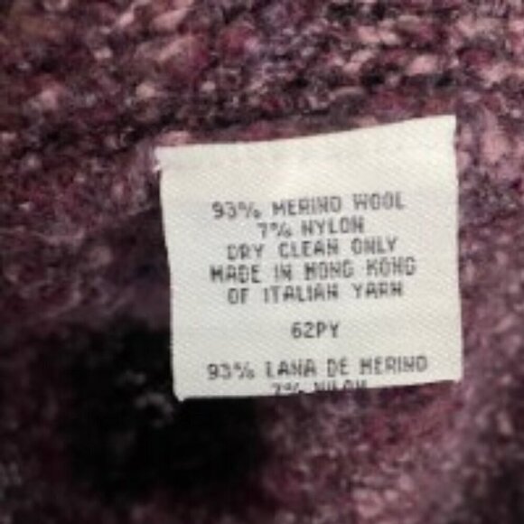 Eileen Fisher Wool Blend Purple High Neck Sweater PP - Picture 5 of 5